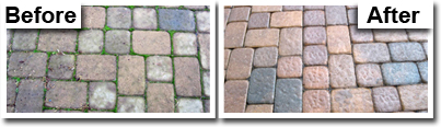 before and after pavers restoration